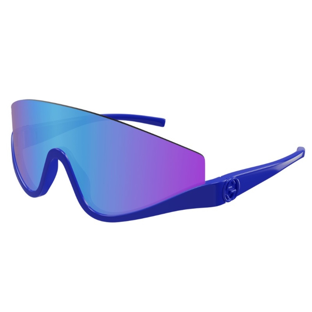 NEW GUCCI SHIELD SUNGLASSES GUCCI GG1650S 010 BLUE EYEWEAR